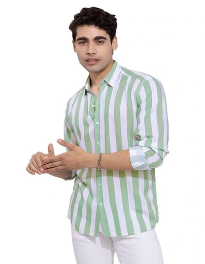 U-TURN Casual Shirt for Men Printed Striped Shirt